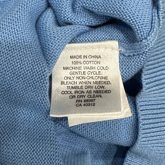 Ashworth Golf 2XL XXL V-Neck Sweater Argyle Light Blue White Black Diamond NWOT - Picture 7 of 7